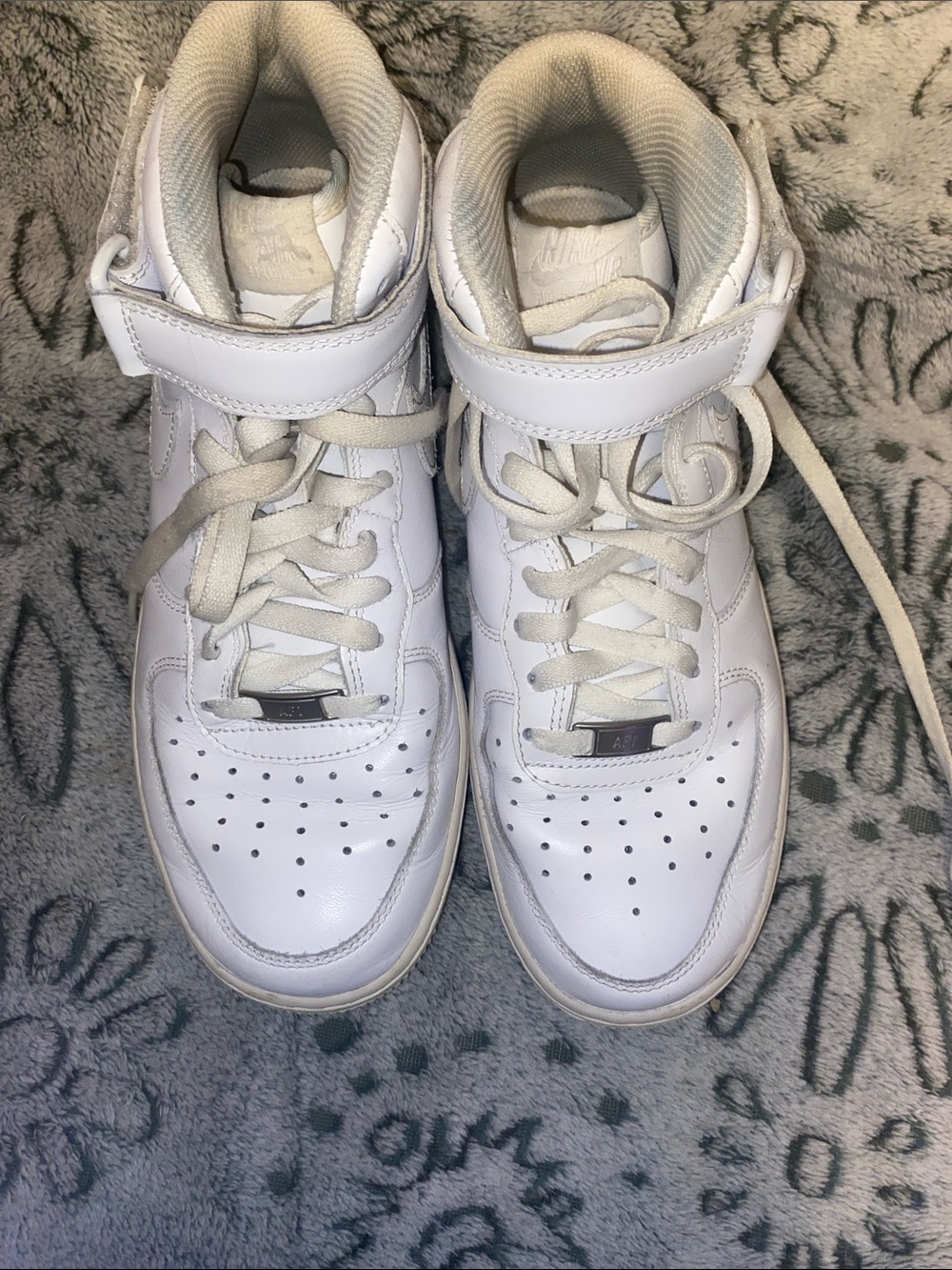 Nike Air Force 1 Men's White High-Top Sneakers with Ankle Strap